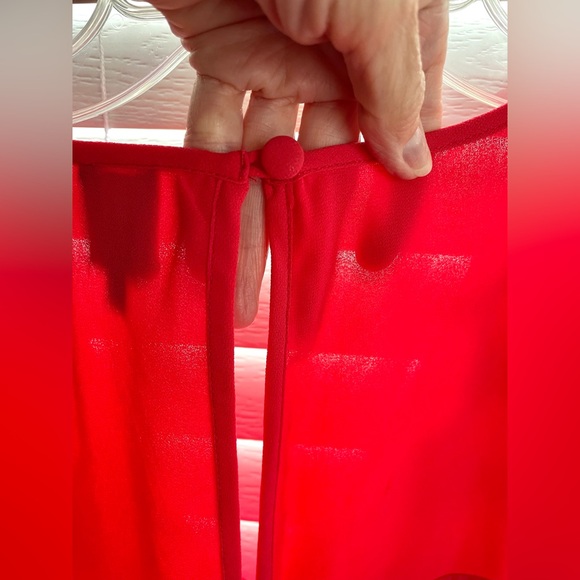 Saks Fifth Avenue “Black” Tank Top - Women’s Size Large - Red - Polyester - Picture 7 of 7